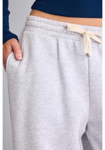 Defacto Loose Fit Beli Bağcıklı Kalın Kumaş Eşofman Altı I6399ax26augr256 Gri-gr256