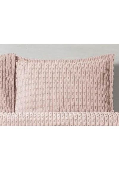Modern Twist 3 Parça Çift Kişilik Battaniye Seti Kutulu 220x240 Blush Pembe - Pudra