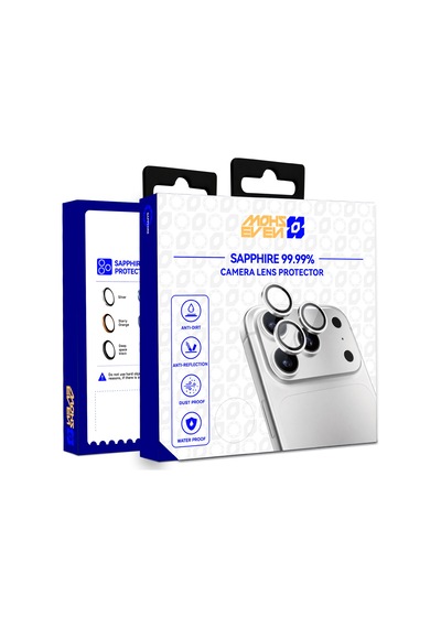 İphone Duo Uyumlu Mohseven Sapphire One By One Alüminyum Safir Kamera Lens Koruyucu Lacivert