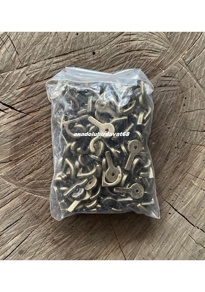 Dmr Dekoratif Mini Askı Antik Sarı Mini Kanca Tesbih Askısı 100 Adet İnce 2cm