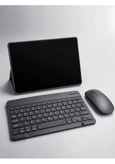 Mey İthalat Sım Kartlı Android Tablet Bluetooth Klavye Kablosuz Mouse Geniş Ekran Ve Taşınabilir Kullanım Seti