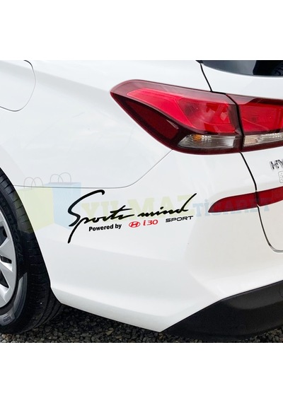 Hyundai I30 Logo Sport Mind Kaput Far Oto Sticker Yapıştırma