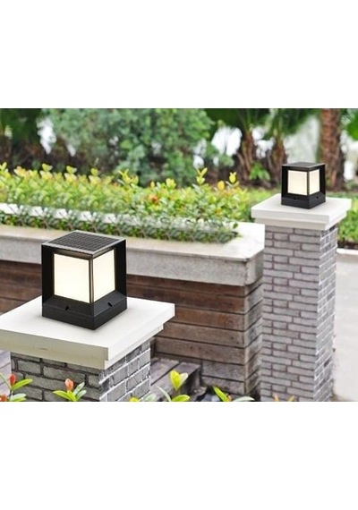 15 X 19 Cm, 30 Watt, Kumandalı, Güneş Enerjili Ve E27 Duylu, 3 Işık Modlu Solar Küp Bahçe Armatürü Siyah
