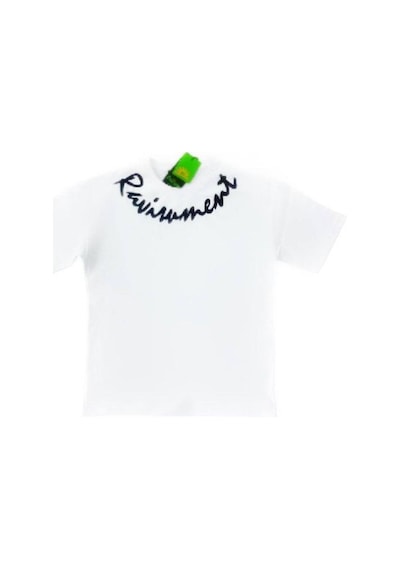 Ekkokids Erkek Çocuk Yazı Baskılı T-shirt-14622 Beyaz