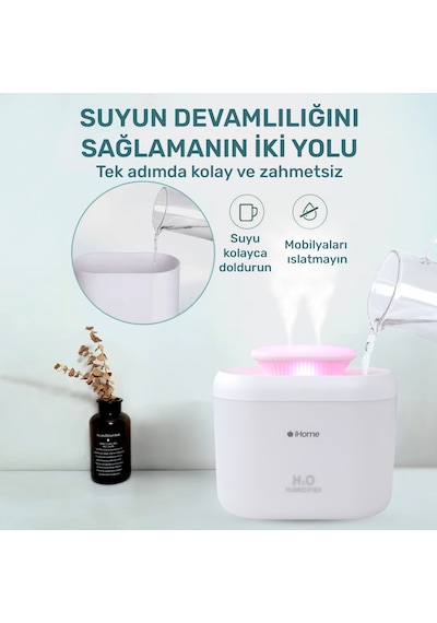 Npo İhome14 Rgb Renkli 3300ml Aromaterapi Difüzör Ultrasonik Hava Nemlendirici Buhar Makinesi&nbsp
