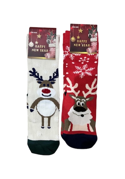 Bmt Bebek 12'li Yılbaşı Temalı Unisex Pamuklu Çorap Seti - One Size Standart Beden Çok Renkli Bmt Bebek 12'li Yılbaşı Temalı Unisex Pamuklu Çorap Seti - One Size Standart Beden Çok Renkli