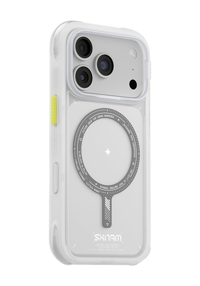 Apple iPhone 18 Pro Uyumlu Kılıf M-safe Şarj Özellikli Airbag Tasarımlı Skinarma Avion Kapak Beyaz