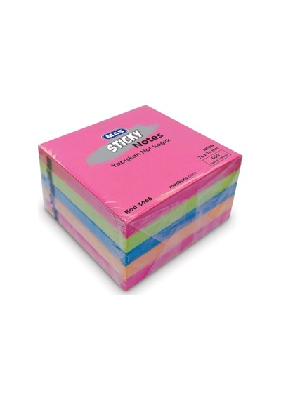 Mas 3666 Yapışkanlı Not Kağıdı 76 x 76 MM 400'lü