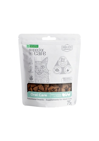 Nature S Protection Superior Care Ördekli, Hindili & Tavuklu Ağız Bakım Kedi Ödülü 75g