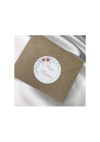 Nişan Hatırası Sticker Engagement Betrothal Düğün Nişan Kına Etiketleri Serisi Mat 4 Cm 40 Adet Çok Renkli