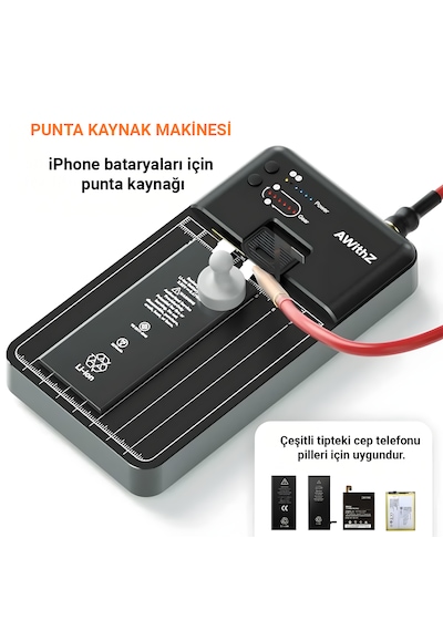 Awithz Mc1 4000mah Dahili Bataryalı Hassas Pil Punta Kaynak Makinesi İphone/silindirik Batarya Onarımı İçin