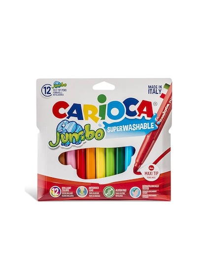 Carioca Jumbo Yıkanabilir Keçeli Kalem 12'li