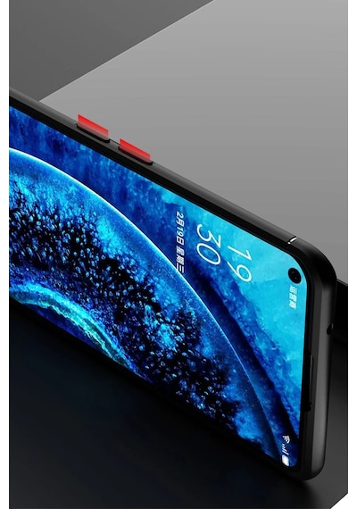 Gld-spt- Newface Oppo Find X2 Kılıf Range Yüzüklü Silikon - Mavi