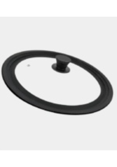 Eratec Cam Kapak Siyah Silikon Kenarlı Ø 28/30/32 Cm , Isıya Dayanıklı, Buhar Deliği İle Çok Yönl Siyah - Şeffaf Eratec Cam Kapak Siyah Silikon Kenarlı Ø 28/30/32 Cm , Isıya Dayanıklı, Buhar Deliği İle Çok Yönl Siyah - Şeffaf