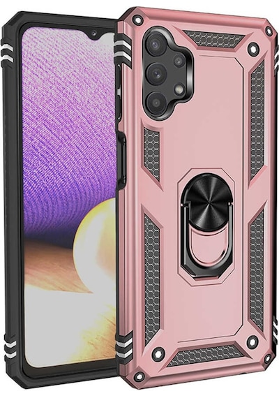 Samsung Galaxy Uyumlu A23 Kılıf Vega Sert Silikon Tank Standlı Yüzüklü M (541870339)