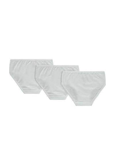 Artı Çorap Classic 3'lü Kız Slip Set - Beyaz