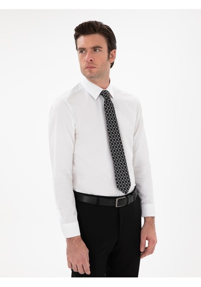 Cacharel Beyaz Slim Fit Pamuklu Oxford Gömlek