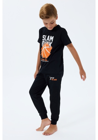 Rolypoly Erkek Çocuk Siyah Pijama Takım 5274-49639 Siyah