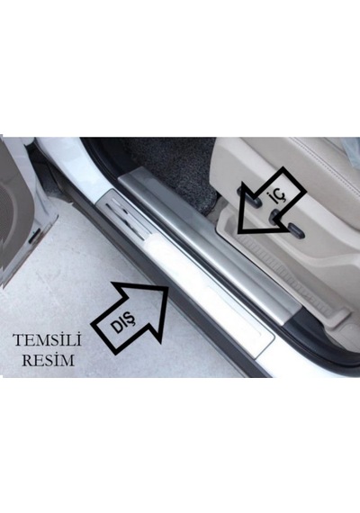 Hyundai Tucson Kapı Eşiği 4 Parça - Krom Taşlı 2015-2018