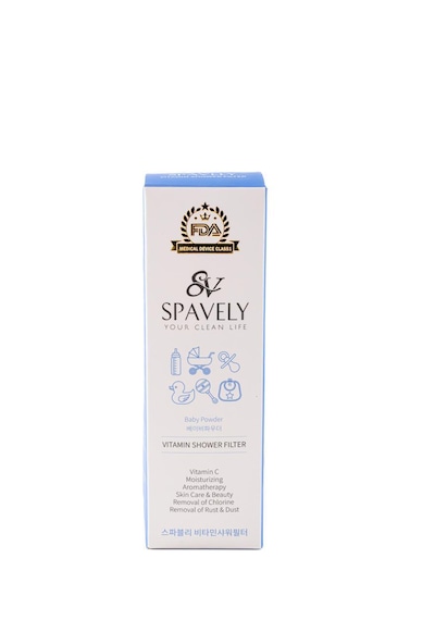 Spavely Duş Filtresi Bebek Pudrası Esanslı - Klor Ve Kireç Karşıtı, Kokulu, C Vitaminli 150 Gr