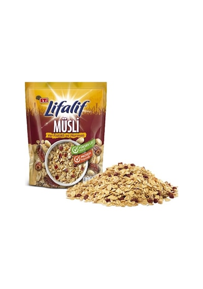 Eti Lifalif Yer Fıstıklı ve Hurmalı Müsli 2 x 350 G