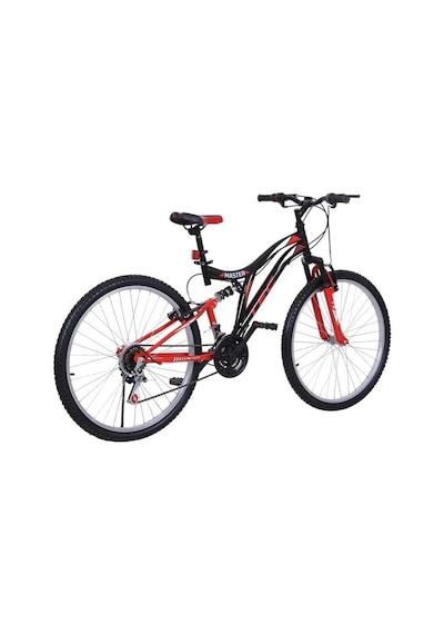 Belderia Tec Master 26 Jant 21 Vites Çift Amortisörlü Dağ Bisikleti 48 Cm Siyah / Kırmızı Siyah - Yeşil