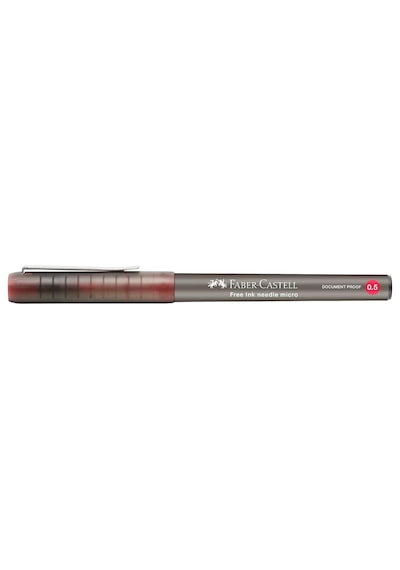 Faber-castell Free Ink Roller Kalem 0.5, Kırmızı, Silinmez Kalıcı Mürekkep, İğne Uçlu, Akıcı Yazım, Mürekke Genel