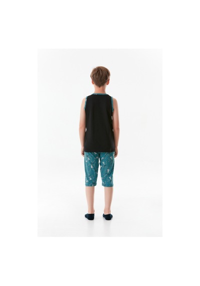 Fullamoda Baskılı Bisiklet Yaka Erkek Çocuk Pijama Takımı 24mıcg631212227-siyah 24MICG631212227-Siyah Fullamoda Baskılı Bisiklet Yaka Erkek Çocuk Pijama Takımı 24mıcg631212227-siyah 24MICG631212227-Siyah