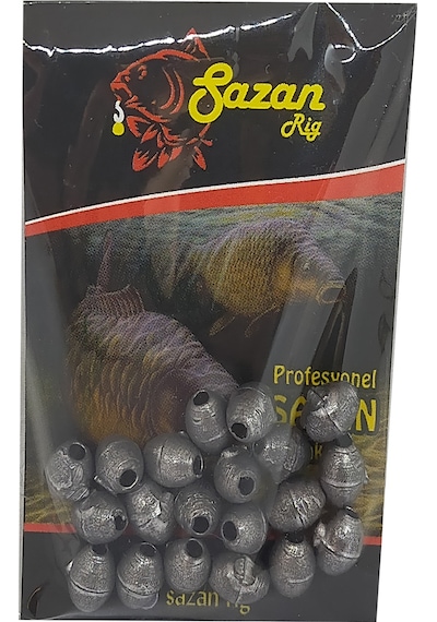 Sazan Rig Delikli Zeytin Gezer Olta Kurşunu 1 Gr 20 Adet