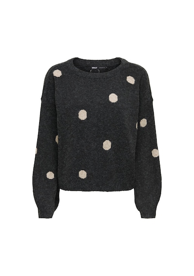 Only Onlrıca Ls Detaıl O-neck Gri Kadın Kazak 15375856