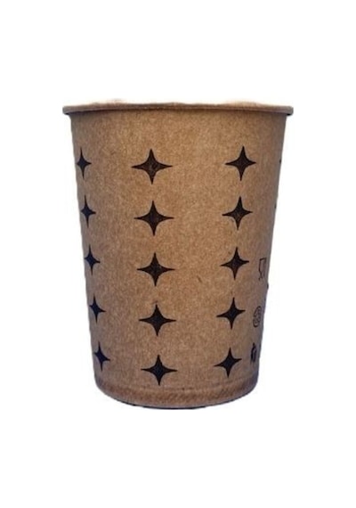 Only My Cup Desenli Kraft 7 Oz Karton Bardak 50'li Paket Kahverengi