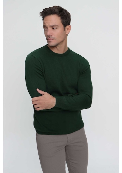 Morven Basic Dinamik Fit Rahat Kesim Bisiklet Yaka Triko Kazak 99kc017005710 Haki