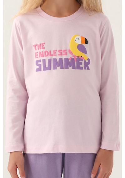 Rolypoly Endless Mor Kız Çocuk Pijama Takımı 5274-42977 Rose