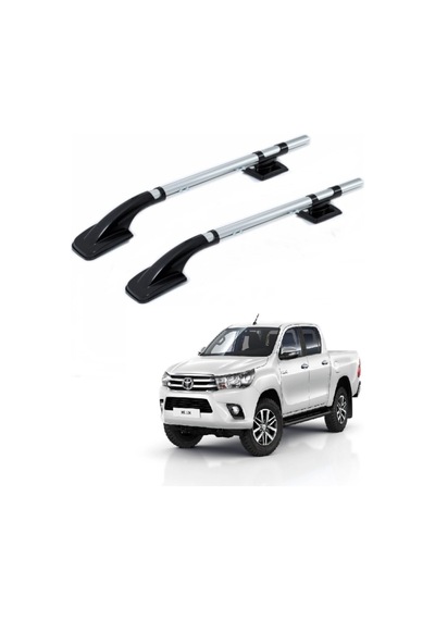 Toyota Uyumlu HILUX 2016 SONRASI ARA ATKISIZ TAVAN ÇITASI PORT BAGAJ NİKEL
