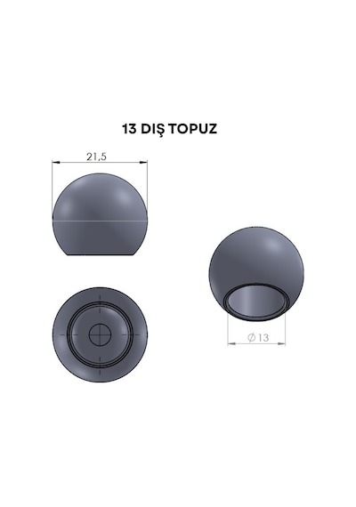 Cateksss 13 Dış Topuz Siyah - 26 Lı Paket