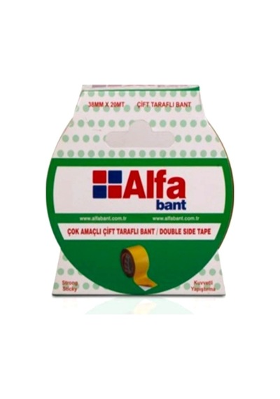 Alfa Çift Taraflı Bant 18mmx20mt - 1 Adet 18 MM