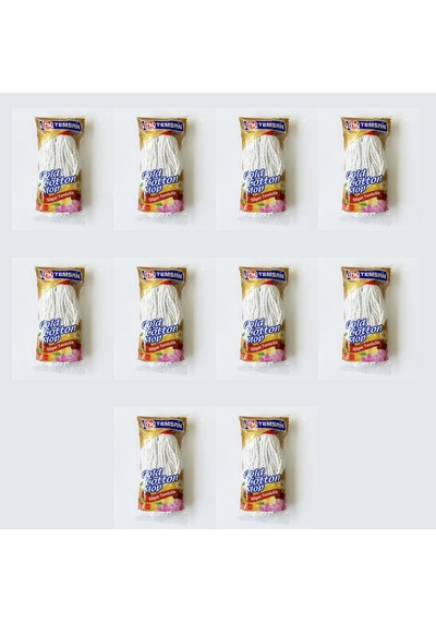Temsan Gold Cotton Pamuklu Püskül Yedek Havlu Mop / Islak Mop / Paspas Ucu Başlığı - 10 Adet