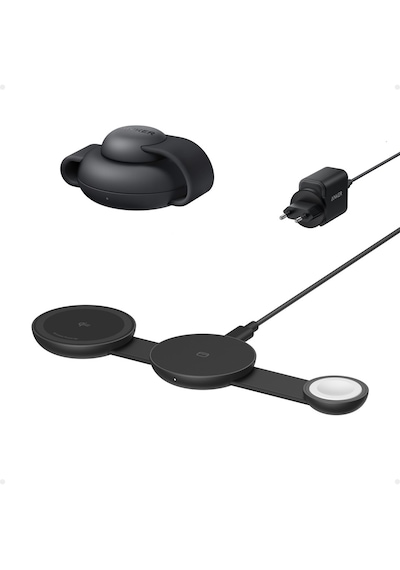 Anker Maggo Wireless Charging Station 3-in-1 Foldable Pad Siyah A25m8