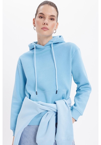 Tudors Kadın Relax Fit Rahat Kesim Pamuklu Kapüşonlu Kanguru Cepli Mavi Sweatshirt-39936 Mavi Tudors Kadın Relax Fit Rahat Kesim Pamuklu Kapüşonlu Kanguru Cepli Mavi Sweatshirt-39936 Mavi