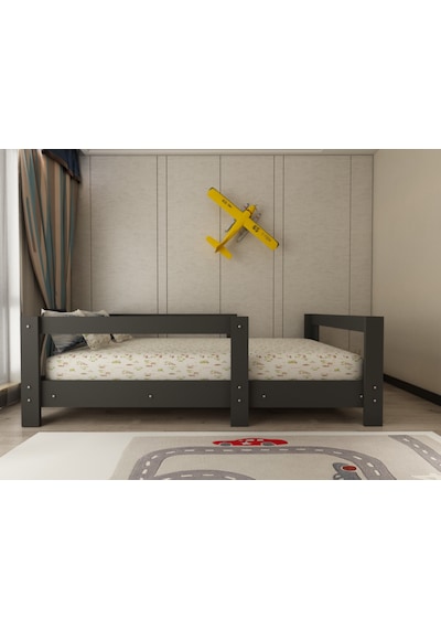 Herseycik Ninnimo Montessori 90X190 Yatak Uyumlu Karyola Y101-4 Antrasit