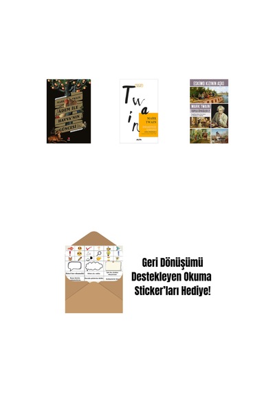 Adem İle Havva Nın Güncesi + Esrarengiz Yabancı + Eskimo Kızının Aşkı + Okuma Sticker'ları