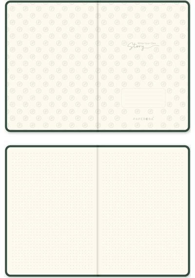 A5 Bullet Journal Noktalı Defter 140 Gr. 80 Yaprak Forest Koyu Yeşil