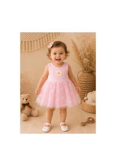 Omeca Concept Kız Bebek Papatya Desenli Tüllü Body Elbise Şık Tütü Elbise Görünümlü Çıtçıtlı Bebek Body Pembe Omeca Concept Kız Bebek Papatya Desenli Tüllü Body Elbise Şık Tütü Elbise Görünümlü Çıtçıtlı Bebek Body Pembe