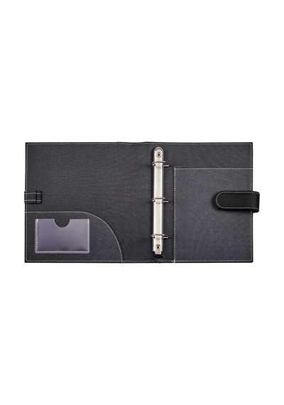 " Mini Executive Deri Portföy Klasörü, 1" Halka Bağlayıcı Ve 250 Sayfalık Kapasite, Not Defterleri Ve 5.5" X 8.5" Belgeler, 2 Kalem Döngüsü, Siyah Suni Deri" 98294