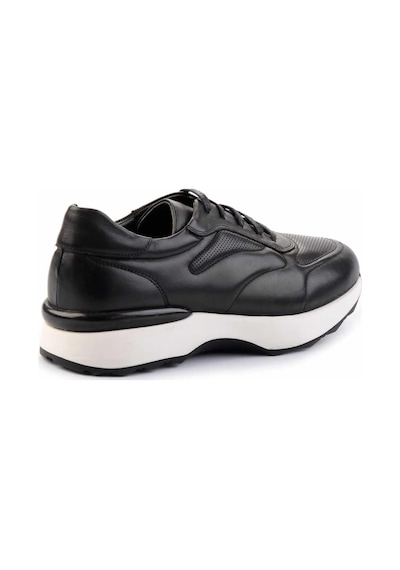 Bambi Siyah Leather Erkek Sneaker E01757167403 Siyah