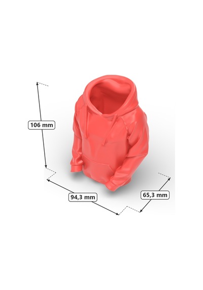 Hoodie Tasarımlı Dekoratif Kalemlik Kırmızı