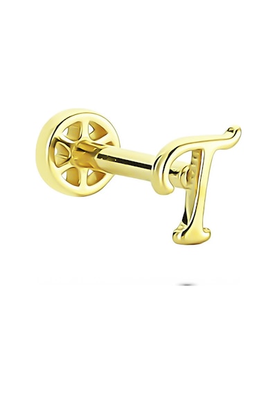 Glorria Altın T Harfi Tragus Piercing Çok Renkli
