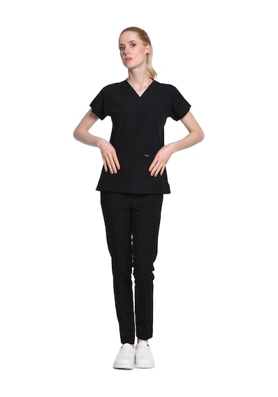 Siyah Hemşire Takımı Unisex