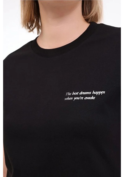 Lumberjack Wl Anna 11 5fx T-shirt Siyah Kadın Kısa Kol Tişört 101931824 SIYAH