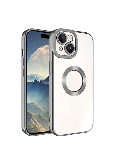 Apple iPhone Uyumlu 15 Kılıf Kamera Lens Korumalı Logo Gösteren İnce Hafif Pazarplus Siyah